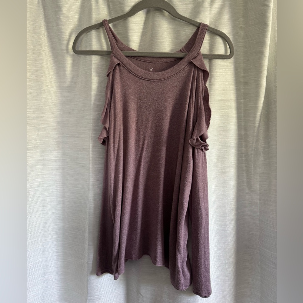 American Eagle Plush Cold Shoulder Long Sleeve